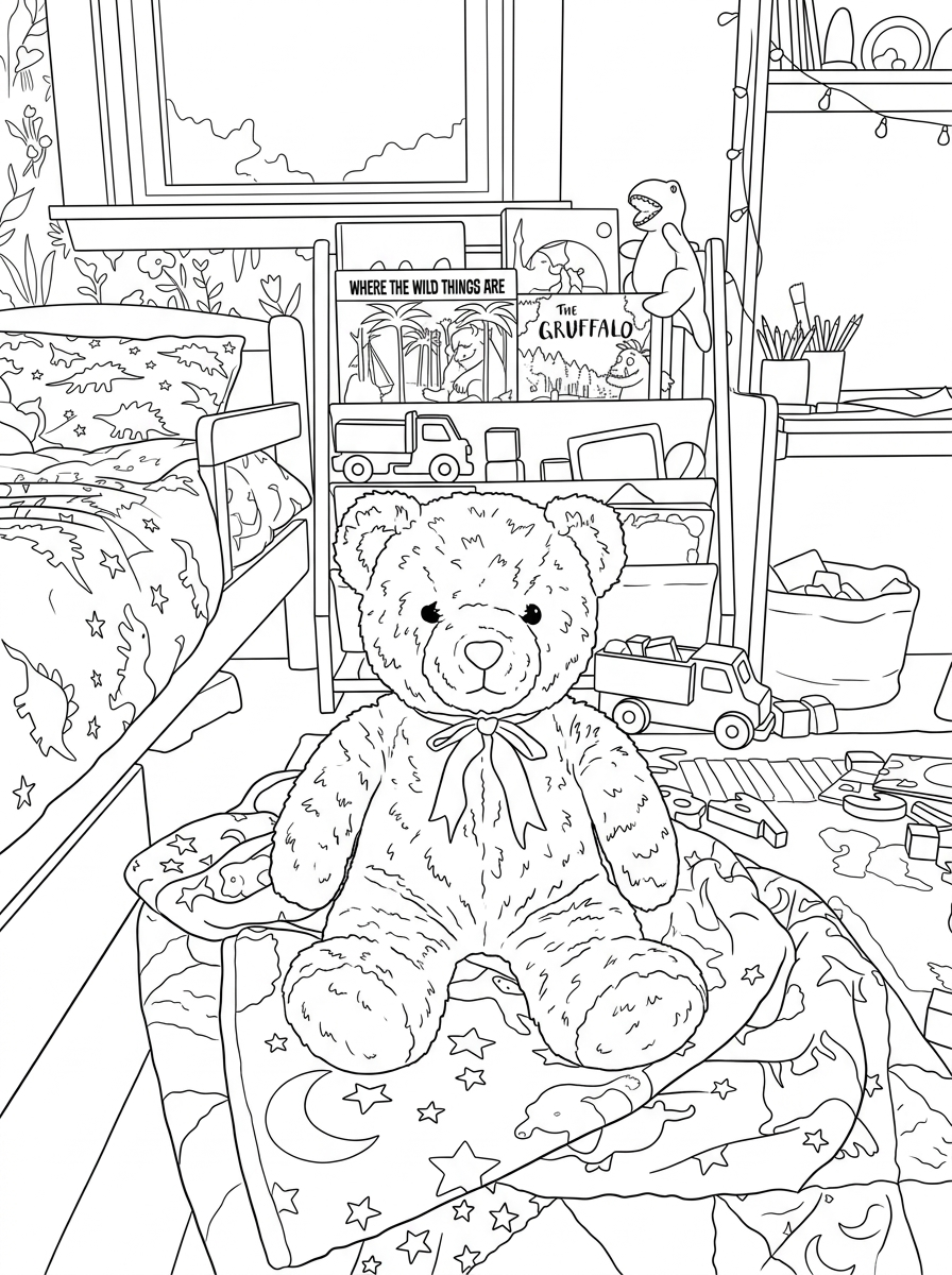 דף צביעה מותאם אישית שנוצר מתמונה עם Poof